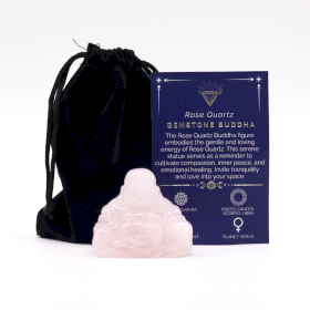 Gemstone Large Buddha - Rose Quartz 50x40x20mm