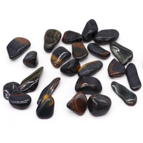 24x African Gemstone Tigers Eye - Blue - Size 5 - 16mm (KG)