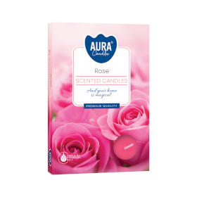 12x Set of 6 Scented Tealights - Rose
