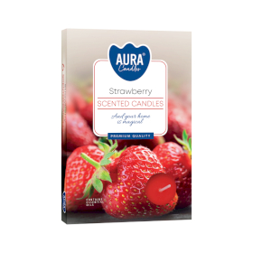 12x Set of 6 Scented Tealights - Strawberry