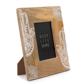 Med Mango Wood Picture Frame (for 10x15cm) 26x20x2cm - Hansa - White