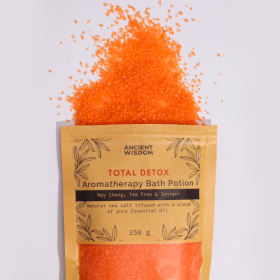 5x Aromatherapy Bath Potion in Kraft Bag 350g - Total Detox