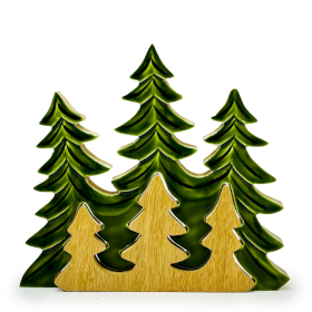 Lost in the Forrest - Three Trees 3D Wooden Decoration - 20x23cm