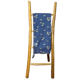 Nomad Sari  Pareo - Sea Blue & Gold Fish Design