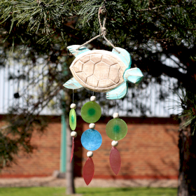 Aqua Turtle Carving and Copis Drop