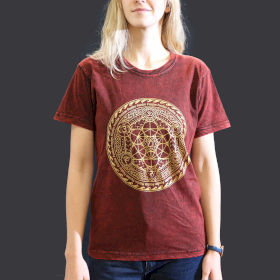 Small Stone Washed T-Shirt - Chakra - Maroon