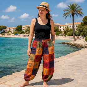 Nomad Sari - Mushroom Pants - Orange Tones S/M