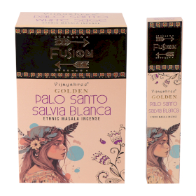 12x 15g Golden Fusion Incense Sticks - Palo Santo and White Sage