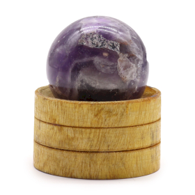 Gemstone Crystal Sphere 40mm - African Amethyst with Stand