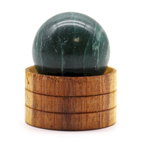 Gemstone Crystal Sphere 40mm - Indian Jade  with Stand