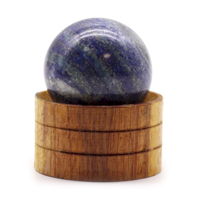 Gemstone Crystal Sphere 40mm - Afghan Lapis  with Stand