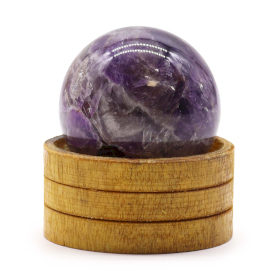 Gemstone Crystal Sphere 50mm - African Amethyst with Stand