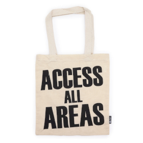 10x Iconic Basic Tote Bag - ACCESS ALL AREA - (40x36cm) - Natural 4oz