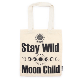 10x Iconic Basic Tote Bag - Stay Wild, Moon Child - (40x36cm) - Natural 4oz