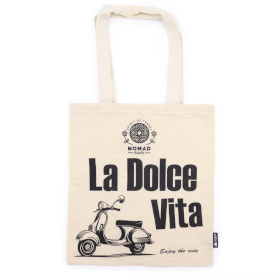10x Iconic Basic Tote Bag - La Dolce Vita - (40x36cm) - Natural 4oz