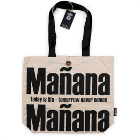 5x Iconic Classic Tote Bag - Mañana Mañana - Natural 10oz (36x43x10cm)