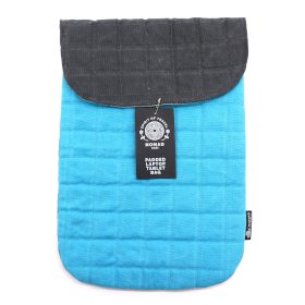Laptop Padded Pouch - Terrific Turquoise - 14oz