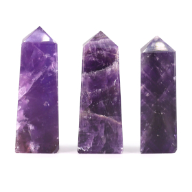 3x Gemstone Obelisk Points approx 5cm - African Amethyst