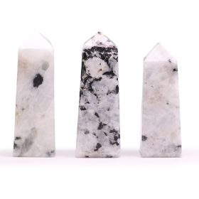 3x Gemstone Obelisk Points approx 5cm - Moonstone