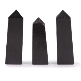 3x Gemstone Obelisk Points approx 5cm - Tourmaline