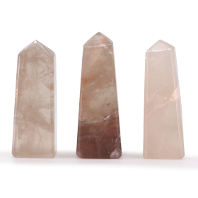 3x Gemstone Obelisk Points approx 5cm - Smokey Quartz