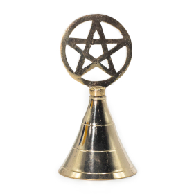 4x Altar Brass Bell - Pentagram