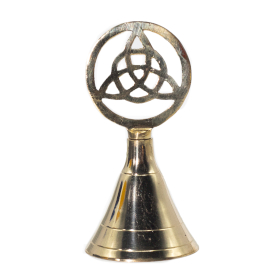 4x Altar Brass Bell - Triquetra