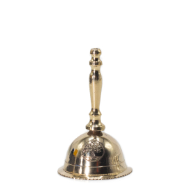 6x Small Altar Brass Bell - Tree of Life