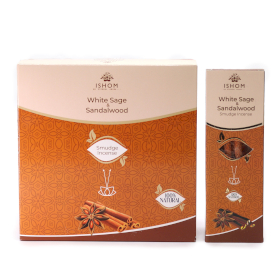 12x Ishom Smudge Incense - White Sage & Sandalwood