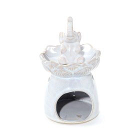 Eden Elephant Lotus Flower Dish Oil Burner