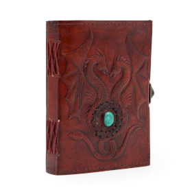 Two Dragons- Esoteric Notebook - Red Tan- 200 pages  Stich Edge- 17.5x12.5x3cm