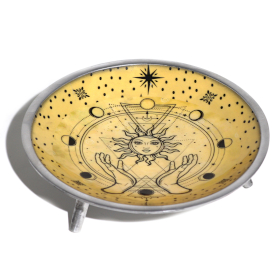 Enamelled Offering Plate - Hands & Sun