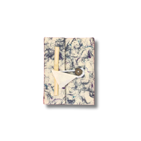 Mini Lokta Mixed Blue Cotton Notebook (12x8cm) 40 leafs