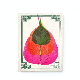 Med Lokta Bodhi Leaf Notebook (15x12cm) - 45 leafs (assorted)