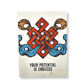 Lrg Lokta Inspiration Notebook (21x15cm) - 45 leafs - Your Potential - inc bookmark