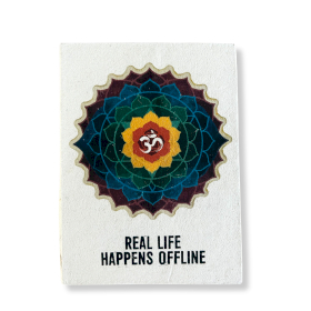 Lrg Lokta Inspiration Notebook (21x15cm) - 45 leafs - Real Life - inc bookmark