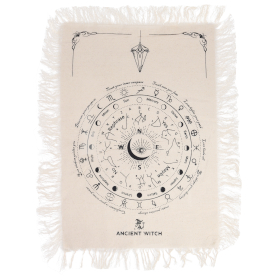 6x All Seeing Eye - Pendulum Divination Cloth - Natural & Black