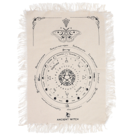 6x Mystic Moth - Pendulum Divination Cloth - Natural & Black