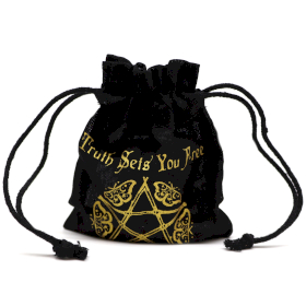4x Esoteric Pouch - Black & Gold - 10x12cm