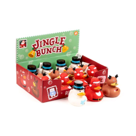 12x Jingle Bunch Christmas Duck Bath Time Toy