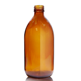 30x 500ml Amber Glass Medicine Bottle - No Cap