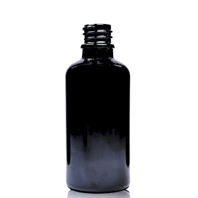 88x 50ml Black Glass Dropper Bottle