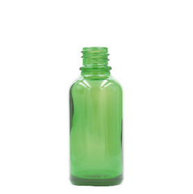 156x 15ml Green Glass Dropper Bottle -  No Cap
