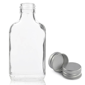 60x 500ml Clear Glass Flask Bottle