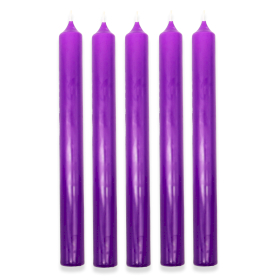 100x Lilac Dinner Candle