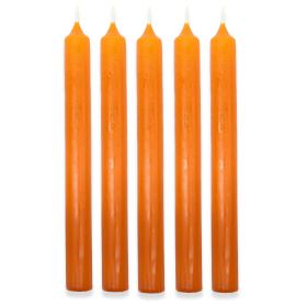 100x Orange Dinner Candle