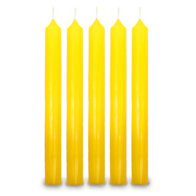100x Citrus Yellow Dinner Candle