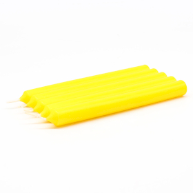 100x Citrus Yellow Dinner Candle
