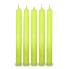 100x Lime Green Dinner Candle