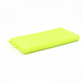 100x Lime Green Dinner Candle